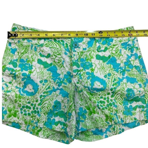 Lilly Pulitzer Women's Green Floral The Callahan Tropical Shorts Size 6 - Picture 3 of 7